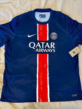 Nike Paris Saint-Germain Navy Blue & Red Home Jersey